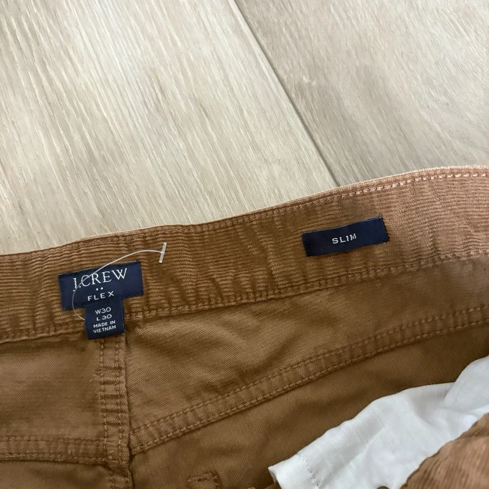 J. Crew Flex Slim Fit Corduroy Pants Men's Size 30x30 Light Brown